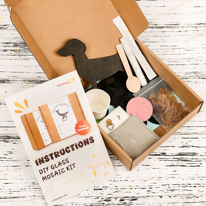 Dachshund Style 1 Glass Mosaic Kit