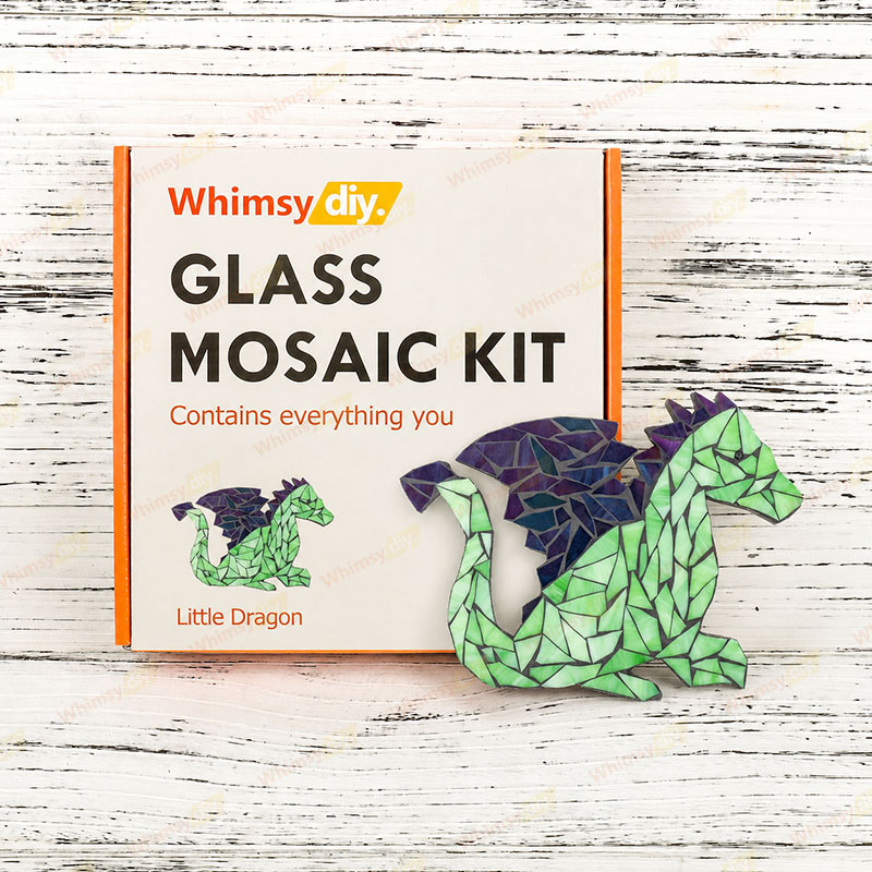 Whimsy DIY little Dragon Glass Mosaic Kit Puzzles