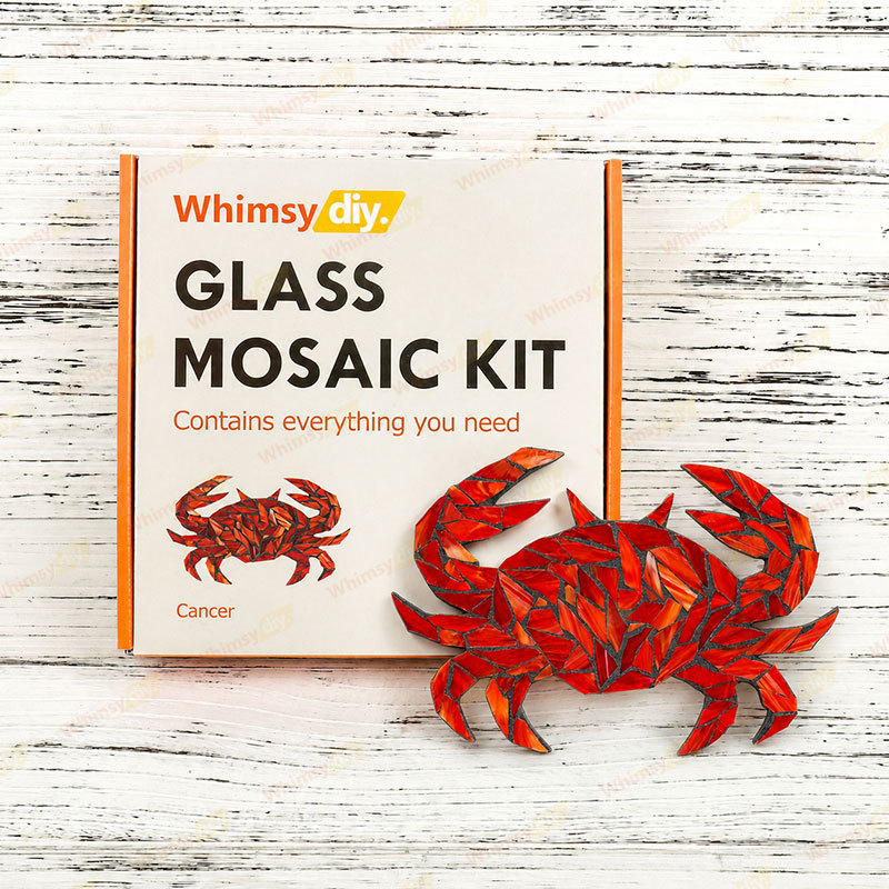 Whimsy DIY Twelve Constellations-Cancer Glass Mosaic Kit Puzzles