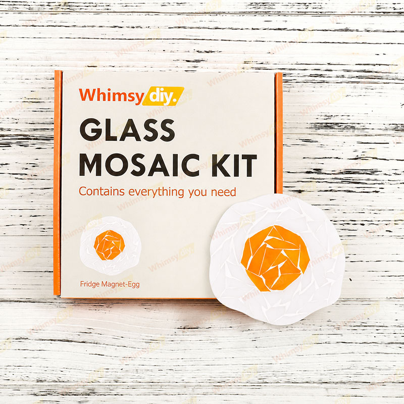 Whimsy DIY Fridge Magnet- Egg Glass Mosaic Kit Puzzles