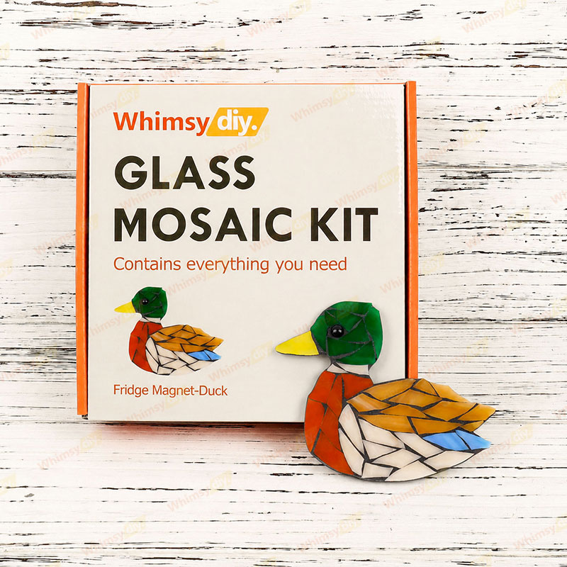 Whimsy DIY Fridge Magnet- Duck Glass Mosaic Kit Puzzles