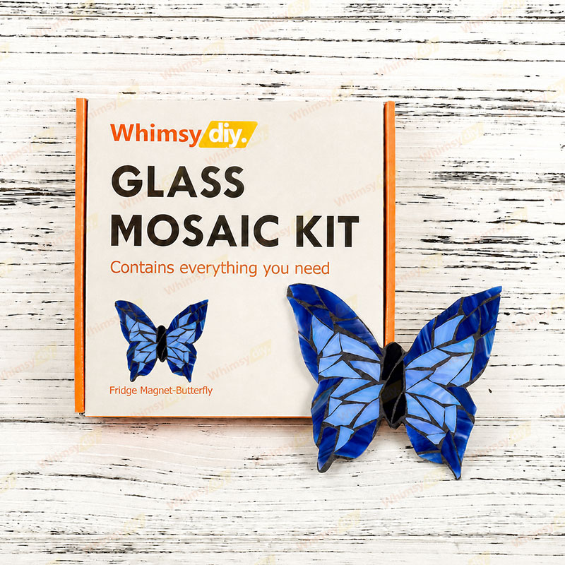 Whimsy DIY Fridge Magnet- Butterfly Glass Mosaic Kit Puzzles