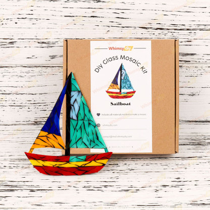 Sailboat Stained Glass Mosaic Kit