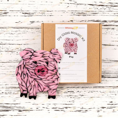Pig Stained Glass Mosaic Kit