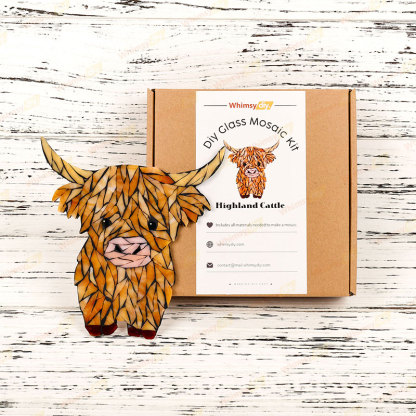 Highland Cow Glass Mosaic Kit