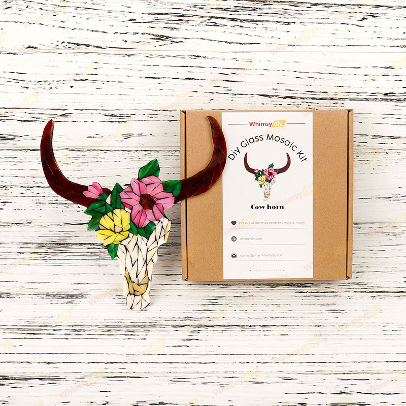 cow Skull Glass Mosaic Kit