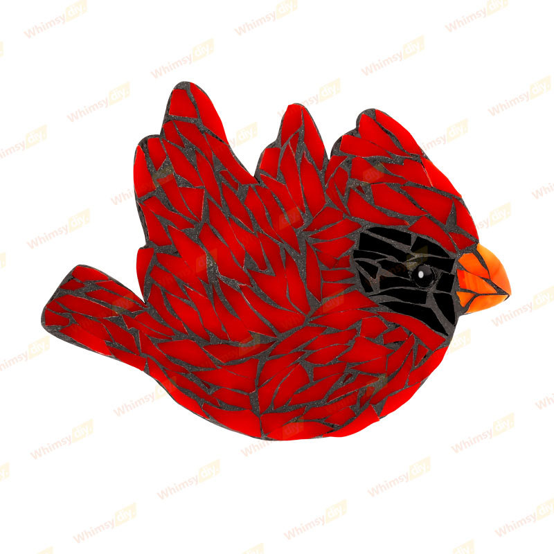 Flying Cardinal Glass Mosaic Kit