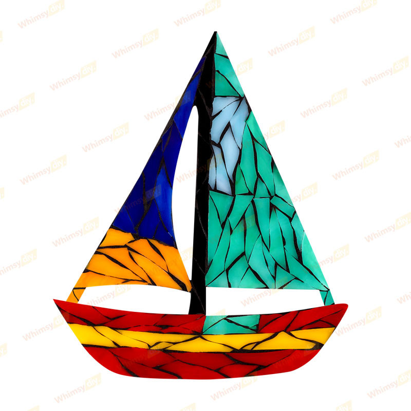 Sailboat Stained Glass Mosaic Kit