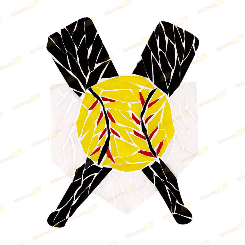 Baseball Stained Glass Mosaic Kit