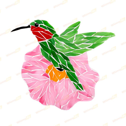 Hummingbird Flower Glass Mosaic Kit