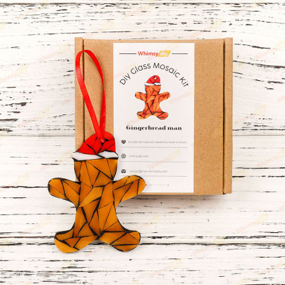 Gingerbread Man Glass Mosaic Kit