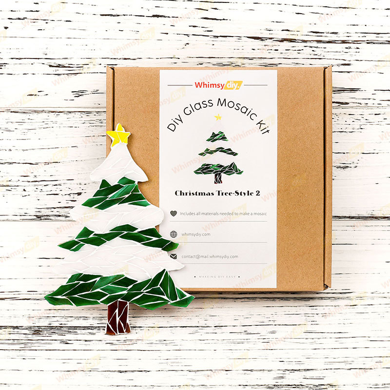Christmas Tree Glass Mosaic Kit-Style 2