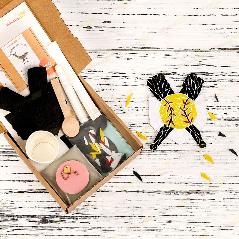 Baseball Stained Glass Mosaic Kit