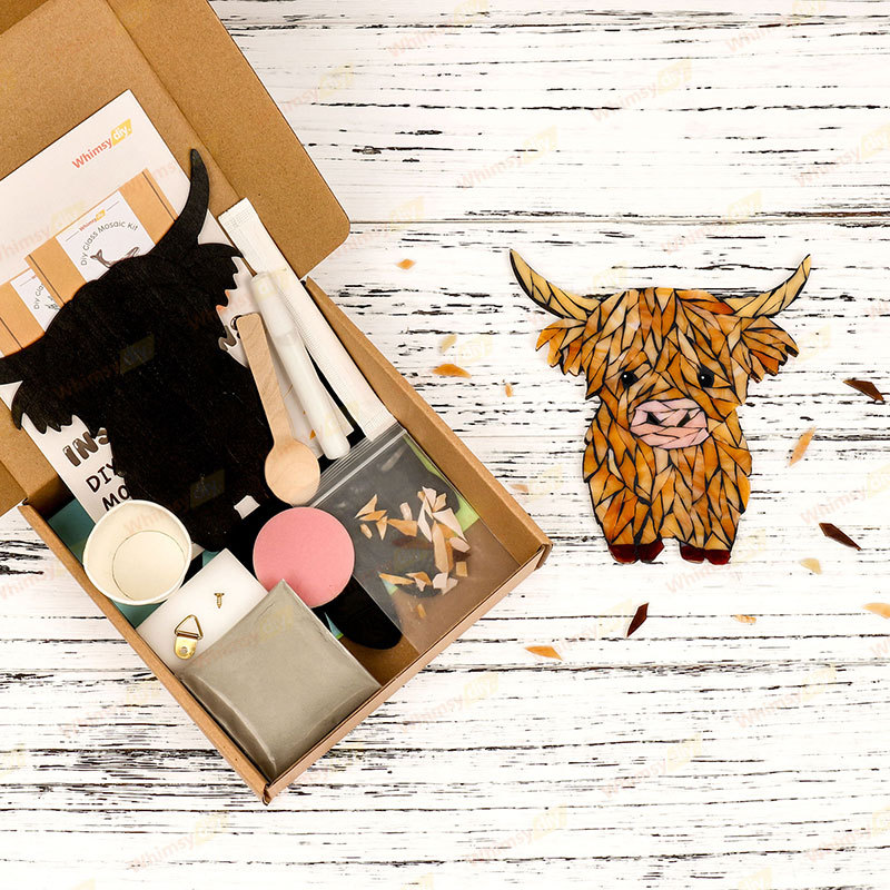 Highland Cow Glass Mosaic Kit