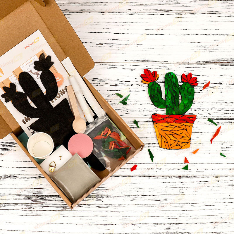 Potted Cactus Glass Mosaic Kit