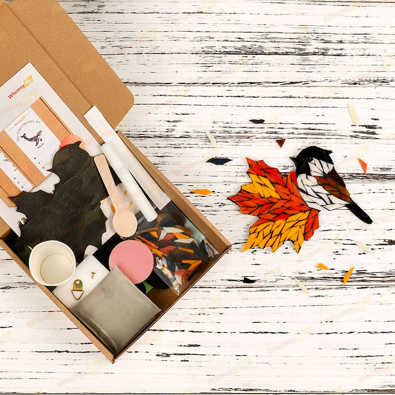 Maple Bird Glass Mosaic Kit