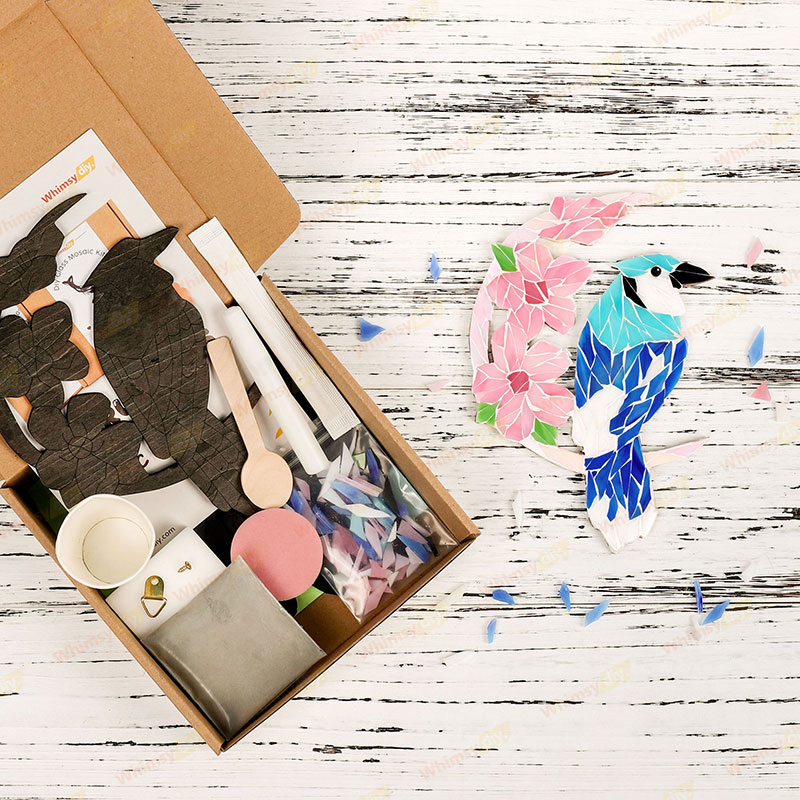 Moon Bluebird Glass Mosaic Kit