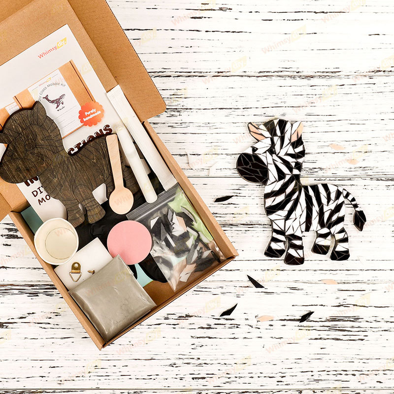 Zebra Glass Mosaic Kit-Ships on 8/10