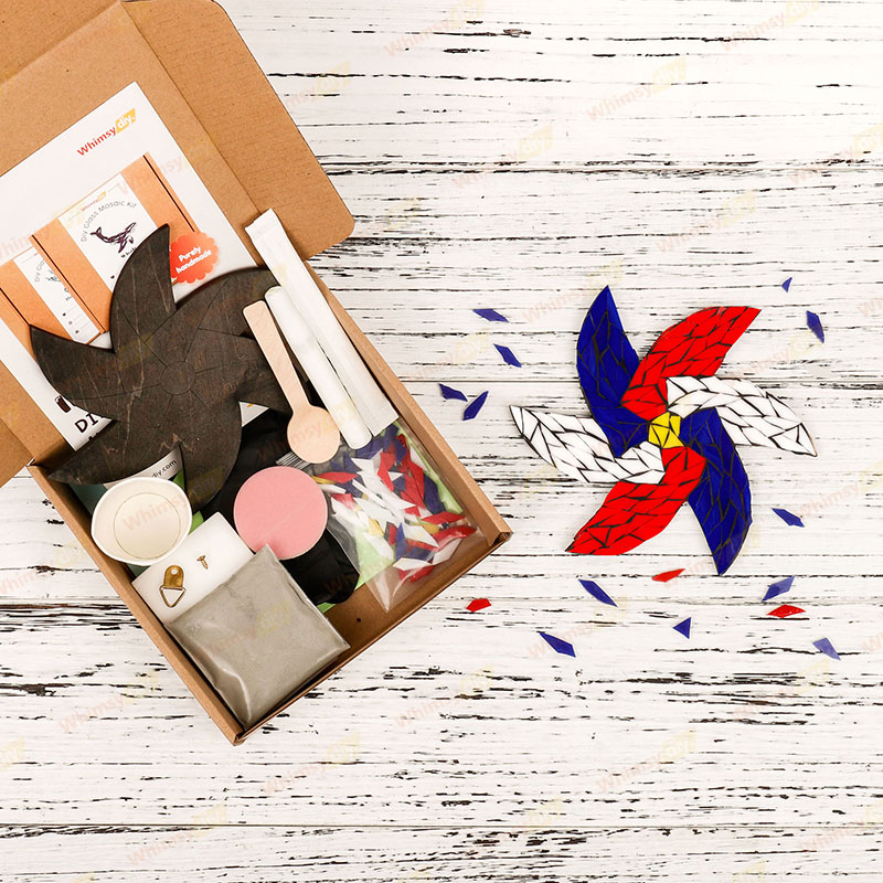 Patriotic Pinwheel Glass Mosaic Kit