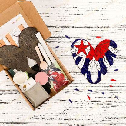 Patriotic angel Wings Glass Mosaic Kit