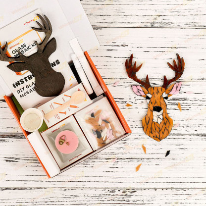 Deer Head Glass Mosaic Kit