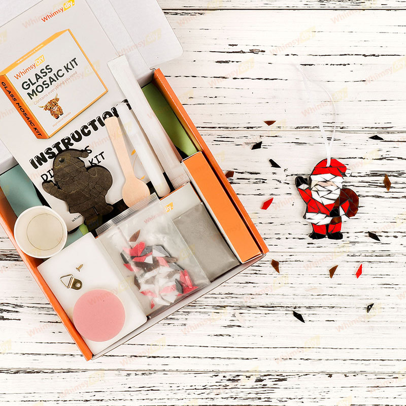 Santa Claus Ornament Glass Mosaic Kit