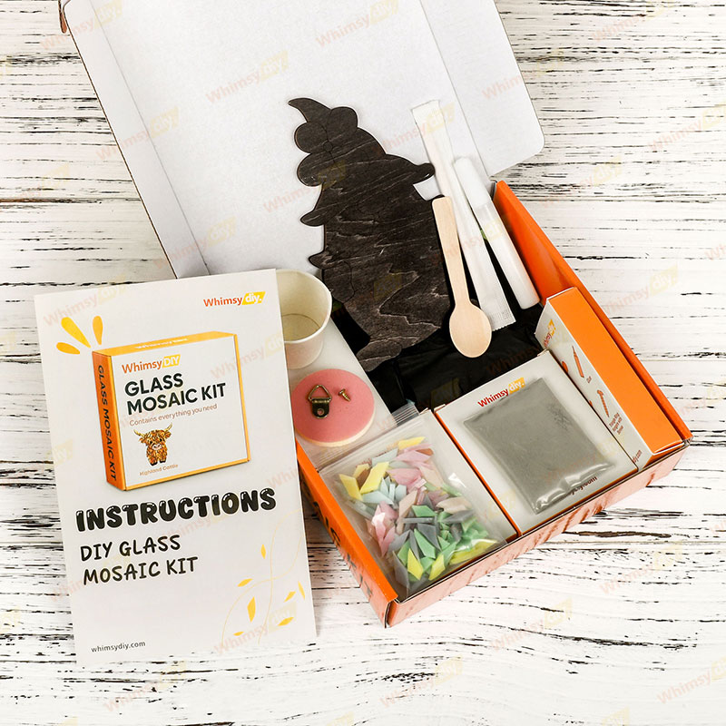 Whimsy DIY Easter Egg Gnome Style 2 Glass Mosaic Kit Puzzles