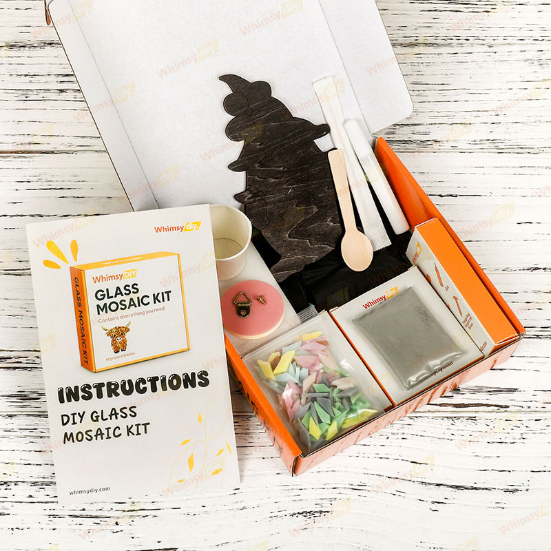 Whimsy DIY Easter Egg Gnome Style 2 Glass Mosaic Kit Puzzles