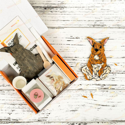 Whimsy DIY Rabbit Glass Mosaic Kit Puzzles