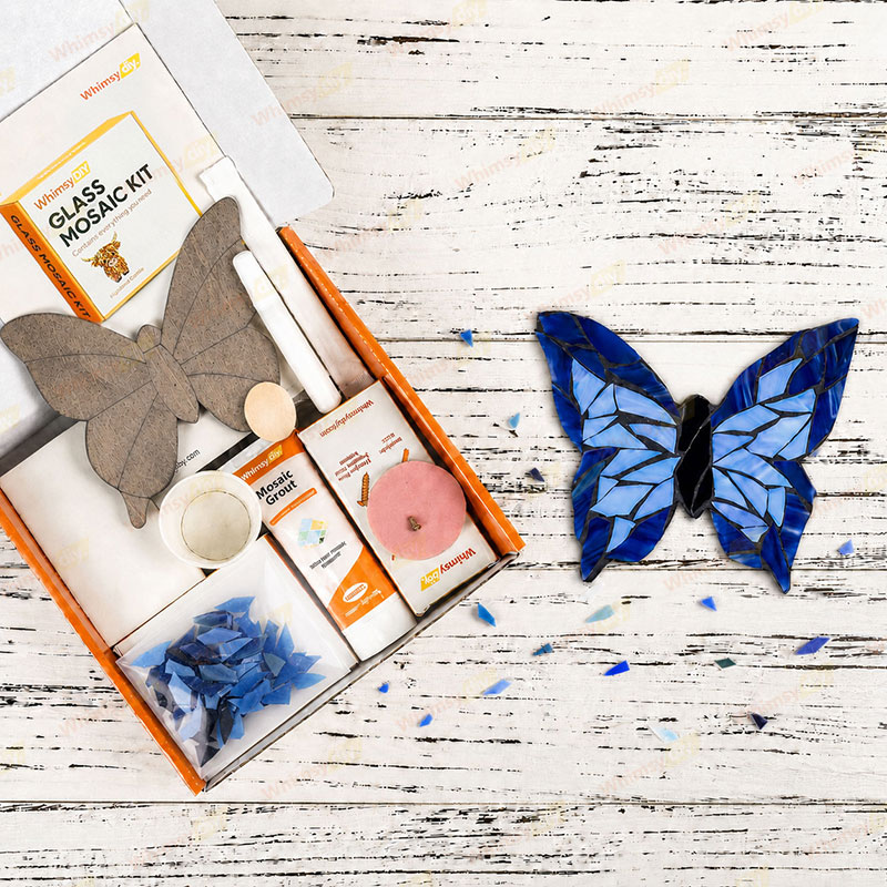 Whimsy DIY Fridge Magnet- Butterfly Glass Mosaic Kit Puzzles