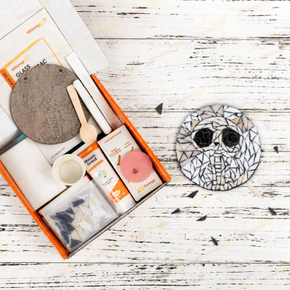 Whimsy DIY Cat skeleton Glass Mosaic Kit Puzzles