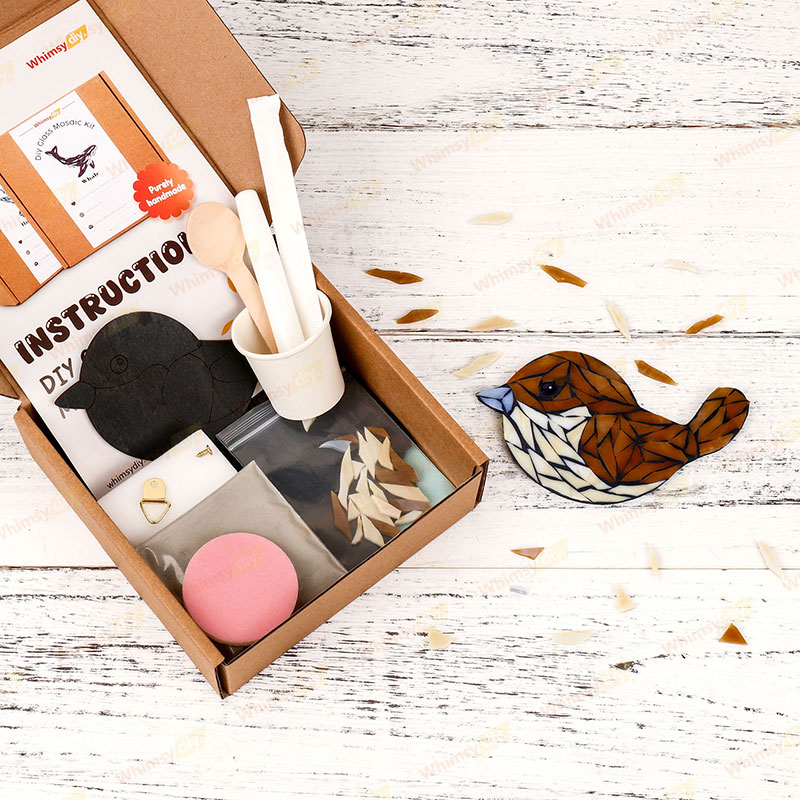 Wren Glass Mosaic Kit | DIY Arts & Crafts Kit for Adults