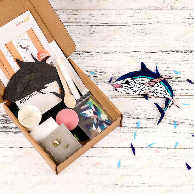 Tuna Fish Glass Mosaic Kit| DIY Arts & Crafts Kit for Adults