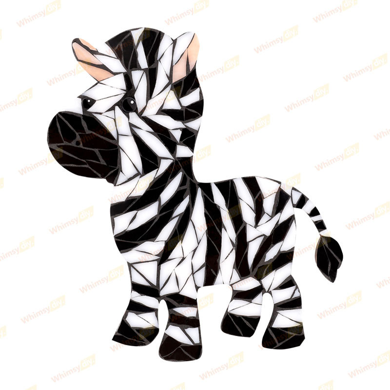Zebra Glass Mosaic Kit-Ships on 8/10