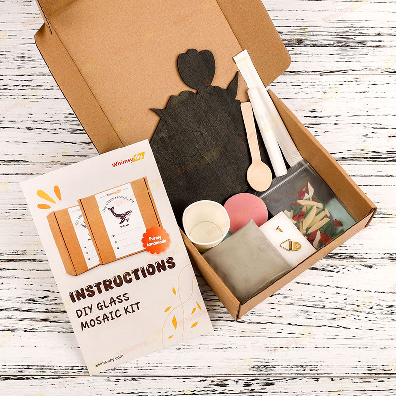 Mother's Day Envelope Tulip Stained Glass Mosaic Kit - Red