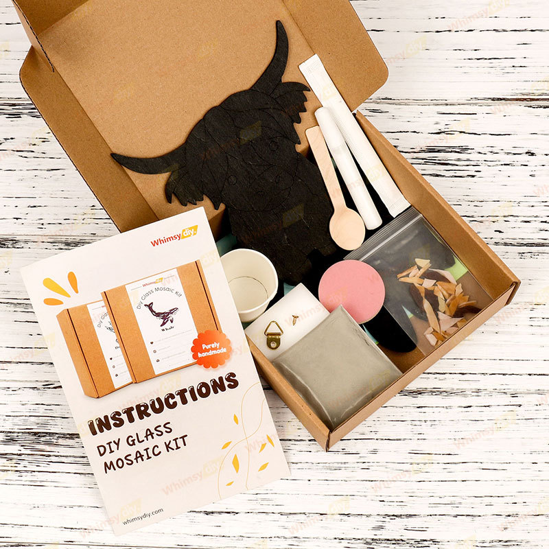 Highland Cow Glass Mosaic Kit