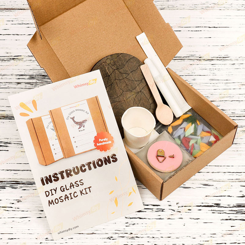 Christmas Tree Snow Globe Glass Mosaic Kit