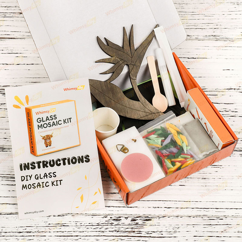 Bird of Paradise Flower Glass Mosaic Kit