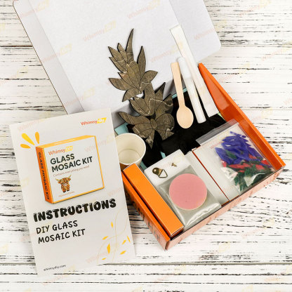 Whimsy DIY Gentian Glass Mosaic Kit Puzzles