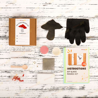 Mushroom Stained Glass Mosaic Kit