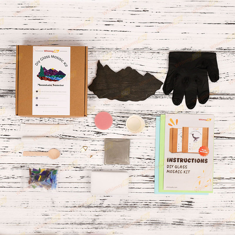 Mountain Sunrise Stained Glass Mosaic Kit