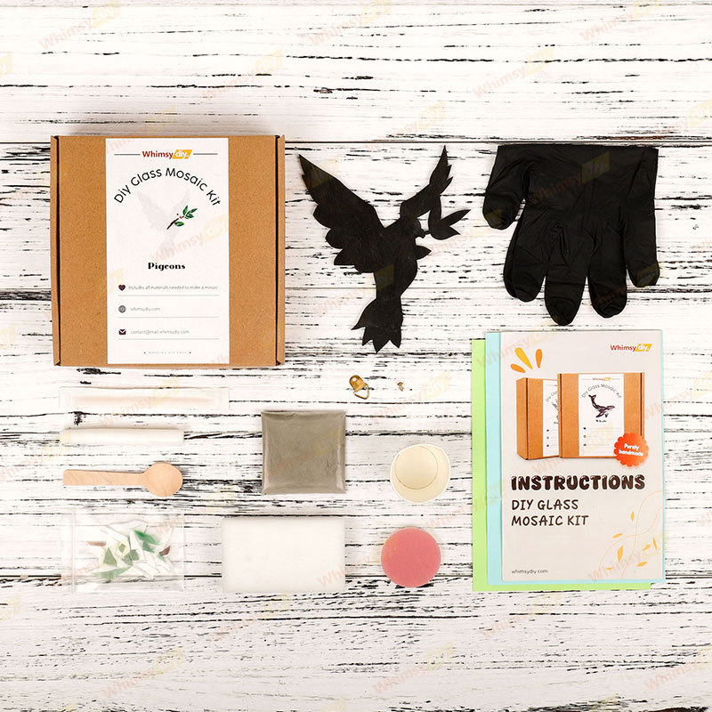 White Dove Stained Glass Mosaic Kit