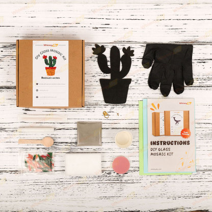 Potted Cactus Glass Mosaic Kit