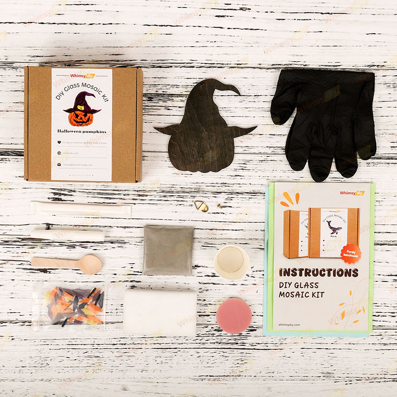 Halloween Pumpkin Glass Mosaic Kit