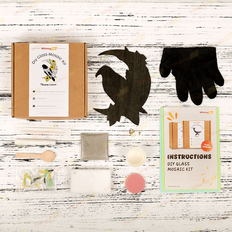 Moon Crow Glass Mosaic Kit