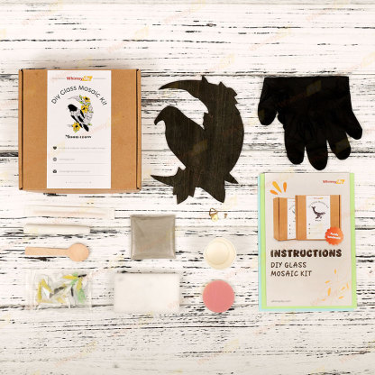 Moon Crow Glass Mosaic Kit