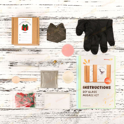 Gift Box Christmas Ornaments Glass Mosaic Kit