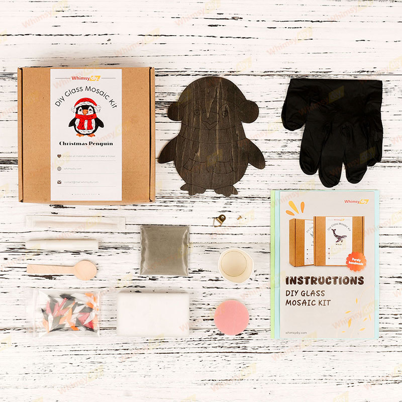 Christmas Penguin Glass Mosaic Kit