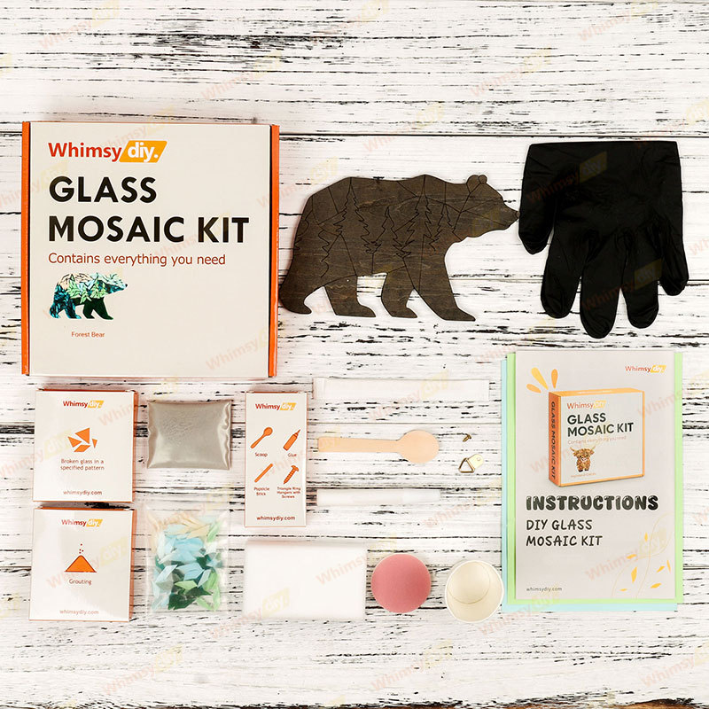 Forest Bear Glass Mosaic Kit