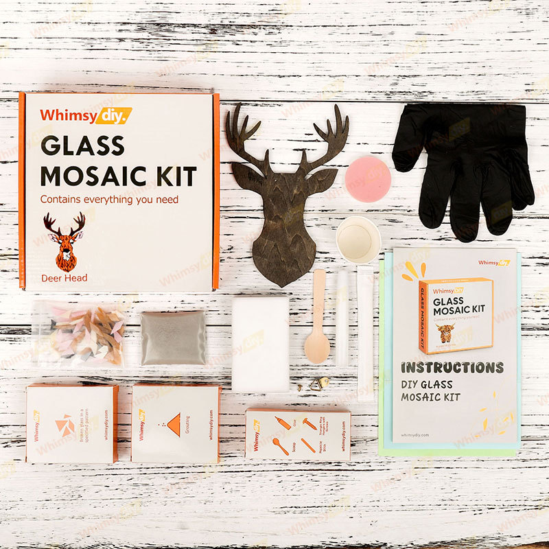 Deer Head Glass Mosaic Kit